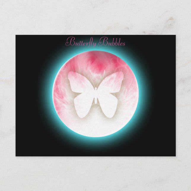 Butterfly Bubbles Postcard (Front)