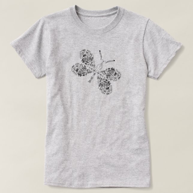 Butterfly Bug Insect Art drawing shirt (Design Front)