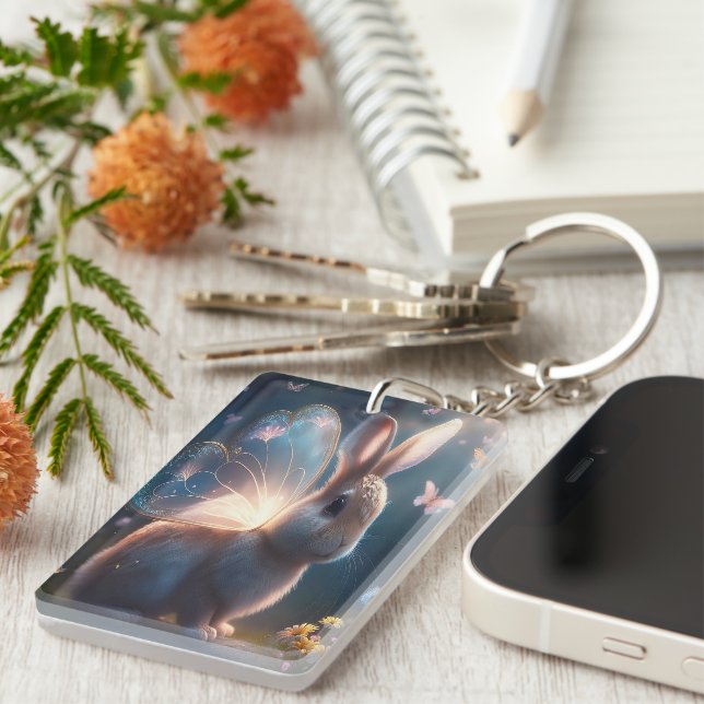 Butterfly Bunny Key Ring (Front Right)