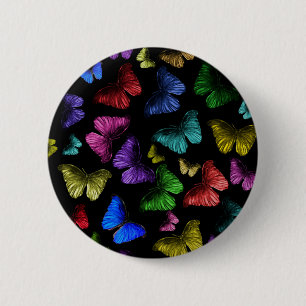 Butterfly Butterfly 6 Cm Round Badge