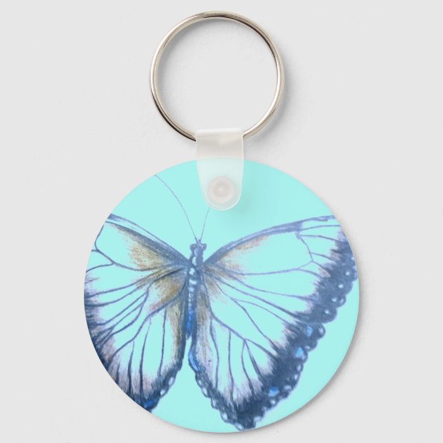 Butterfly Button Keychain (Front)