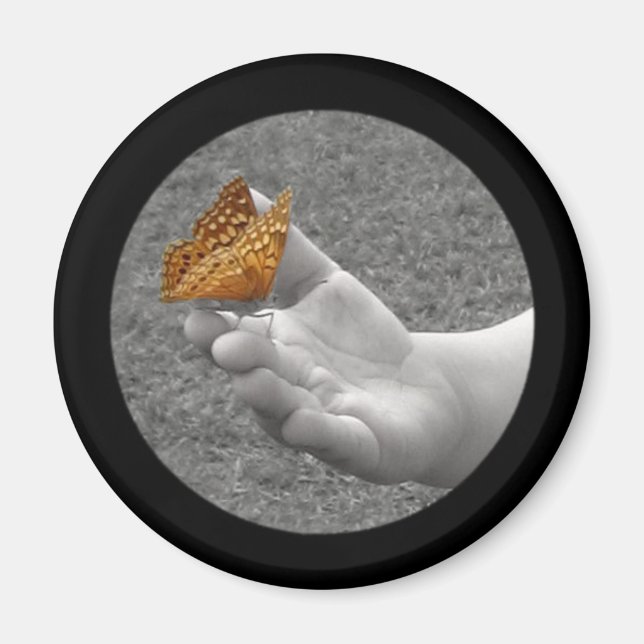 Butterfly Button Magnet (Front)