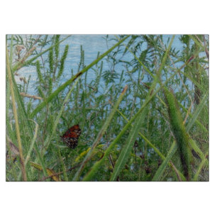 Butterfly by the River Decorative Cutting Board