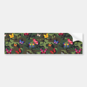 butterfly camouflage bumper sticker
