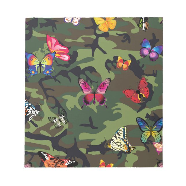 butterfly camouflage notepad (Front)