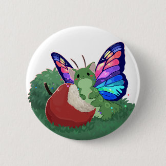 Butterfly cat 6 cm round badge