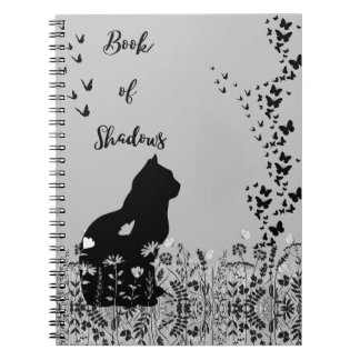 Butterfly Cat Book of Shadows Spiral Notebook