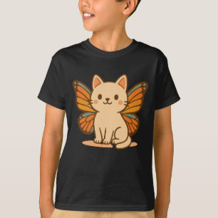Butterfly Cat – Cute Pastel Kawaii Animal T-Shirt