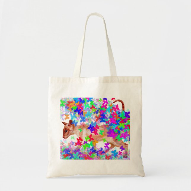 butterfly cat tote bag (Front)