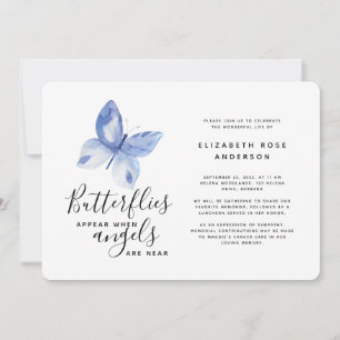 Butterfly Celebration of Life Memorial Service Invitation