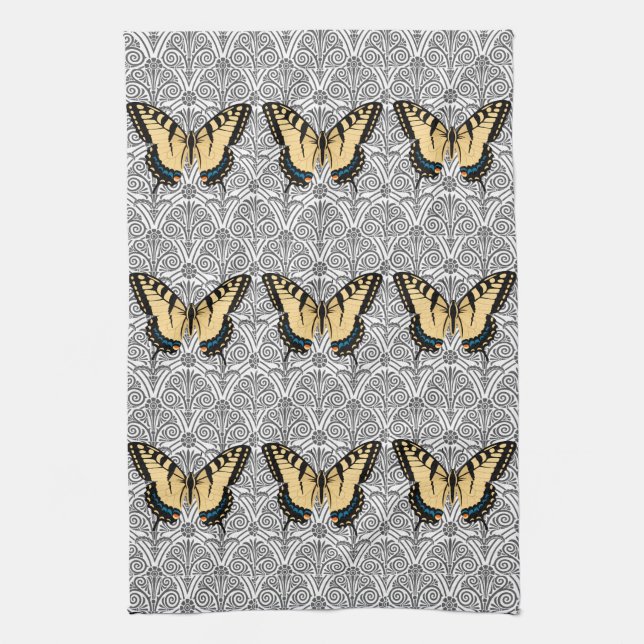 Butterfly Centre of Attention Tea Towel (Vertical)