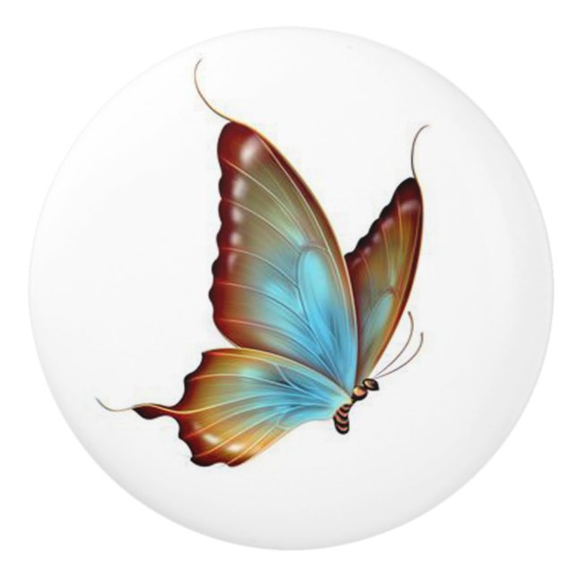 Butterfly/Ceramic Knob (Front)