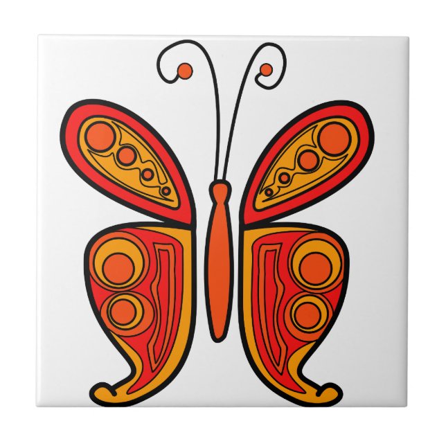 Butterfly Ceramic Tile (Front)