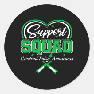 Butterfly Cerebral Palsy Awareness Ribbon Support Classic Round Sticker