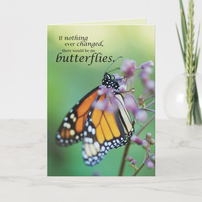 Butterfly Changes Thinking of You Card (Front)