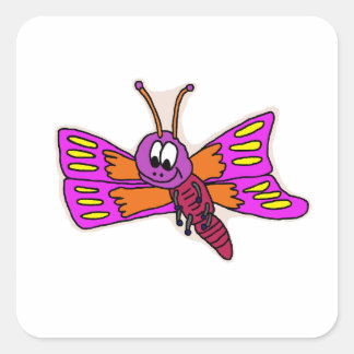 Butterfly Character Square Sticker