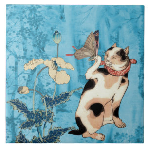 Butterfly Charmer Ceramic Tile