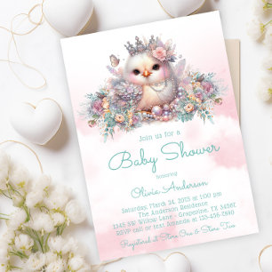 Butterfly Chick Baby Shower Invitation