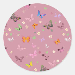 Butterfly Classic Round Sticker