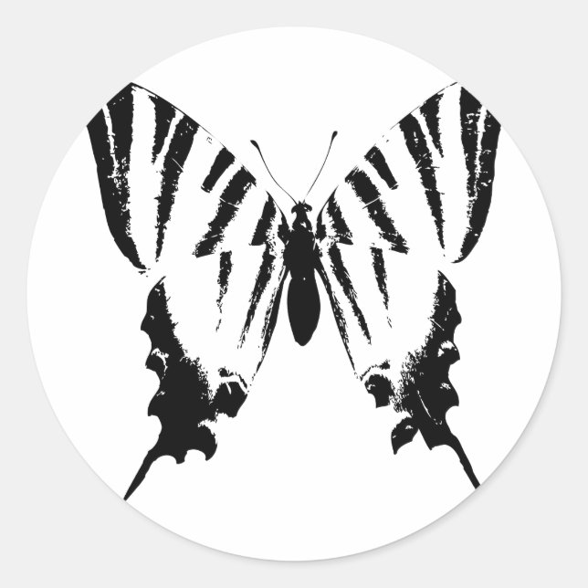 Butterfly Classic Round Sticker (Front)