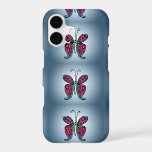 Butterfly Classic Round Sticker Ceramic Ornament