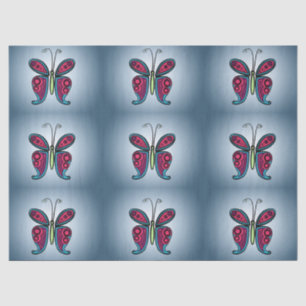 Butterfly Classic Round Sticker Table Number Tissue Paper