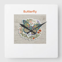 butterfly clock