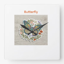 butterfly clock