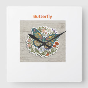 butterfly clock 
