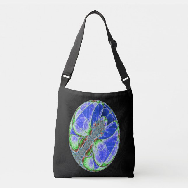 Butterfly Cocoon Fractal Crossbody Bag (Front)