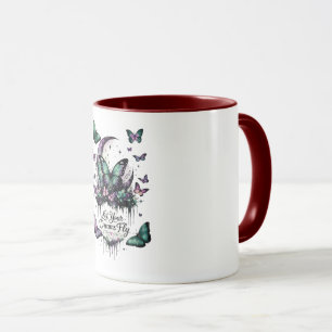 Butterfly Coffee Mug Fairycore Floral Inspiratio