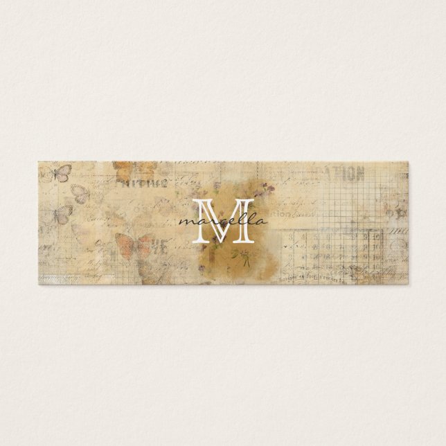 Butterfly collage BAckground Monogram (Front)