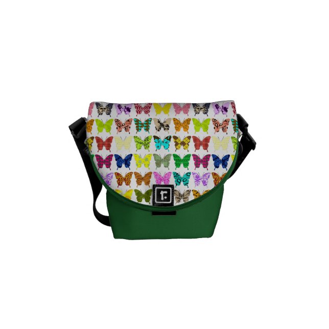 Butterfly Collage Messenger Bag (Front)