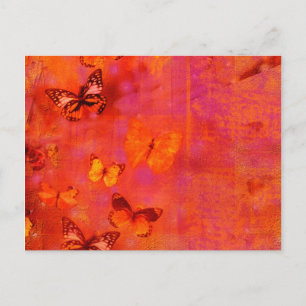 Butterfly collage postcard