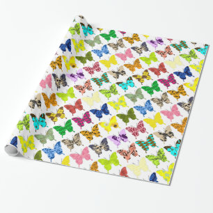 Butterfly Collage Wrapping Paper
