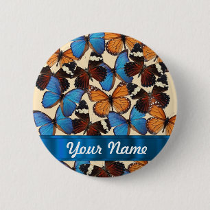Butterfly collection 6 cm round badge