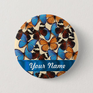 Butterfly collection 6 cm round badge