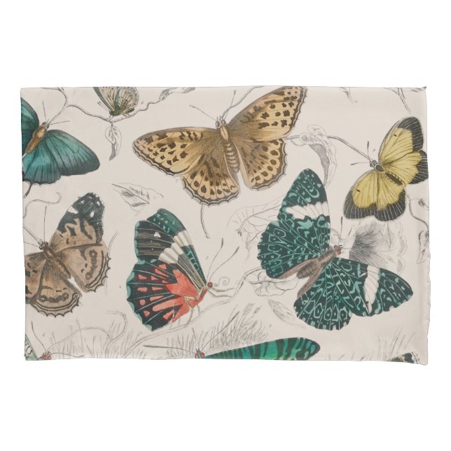 Butterfly Collection Antique Butterflies Pillowcase (Front)