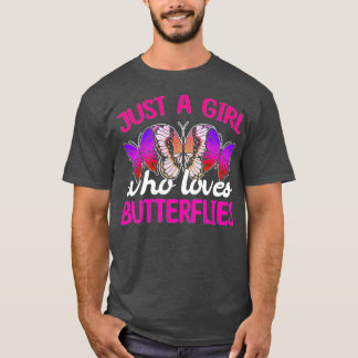 Butterfly Collector Lepidopterist Women Girls Butt T-Shirt