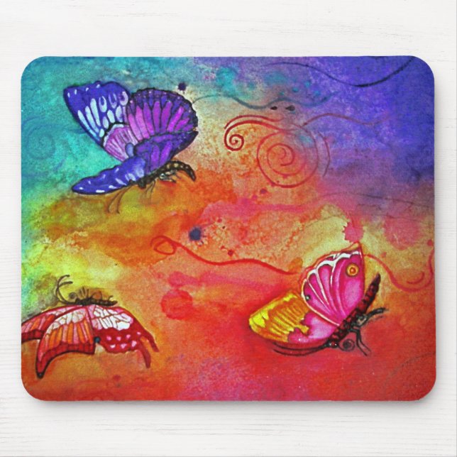 Butterfly Colour Blast Mouse Pad (Front)