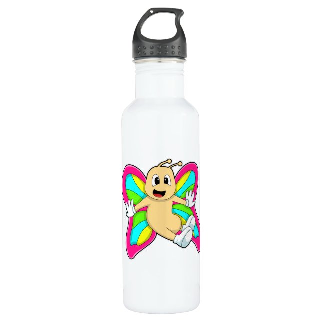 Butterfly colourful 710 ml water bottle (Front)