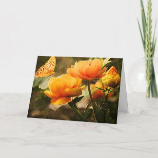 butterfly colourful chic sassy girly glow card