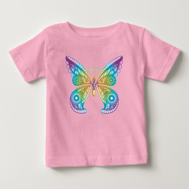 Butterfly - Colourful Easter Renewal Joy Christian Baby T-Shirt (Front)