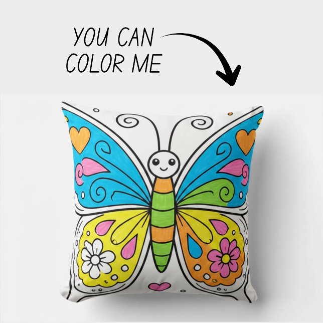 Butterfly Colouring Book Pillow (Creator Uploaded)