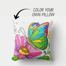 Butterfly Colouring Book Pillow