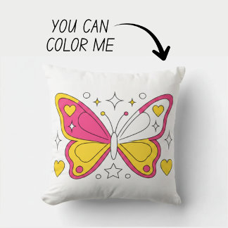Butterfly Colouring Book Pillow