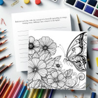 Butterfly Colouring Cards with Journal