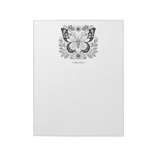 Butterfly Colouring Pages For Adults Notepad