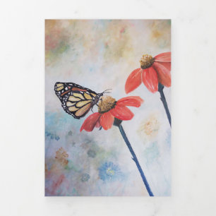 Butterfly Commissioned Painting Tri-Fold Card