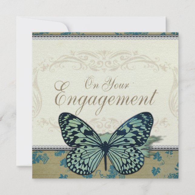 Butterfly Congratulations on Engagement (Front)